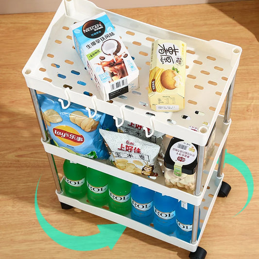 3-Layer Ultra-Thin Rolling Storage Cart