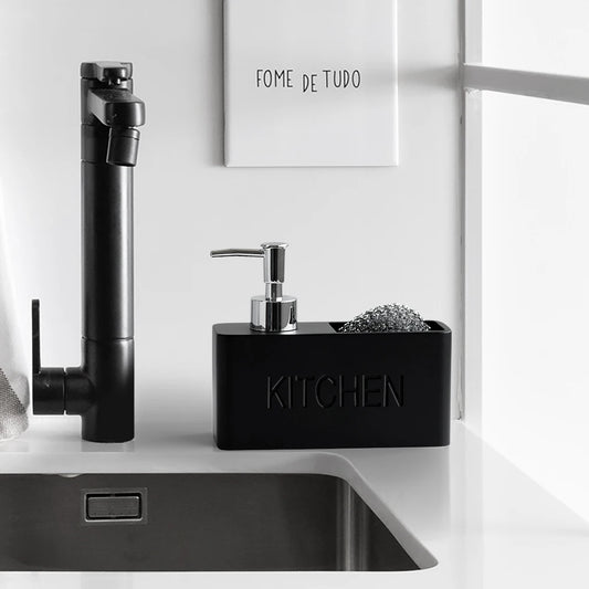 Modern Kitchen Soap Dispenser Set with Brush Holder