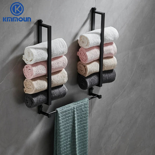 Black Towel Bar with Hook