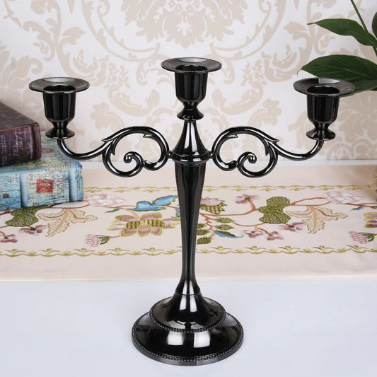 3-Arm Metal Candelabra