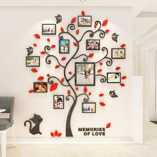 3D Acrylic Mirror Wall Stickers