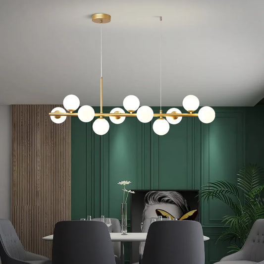 Nordic Modern Gold Glass Ball LED Pendant Light