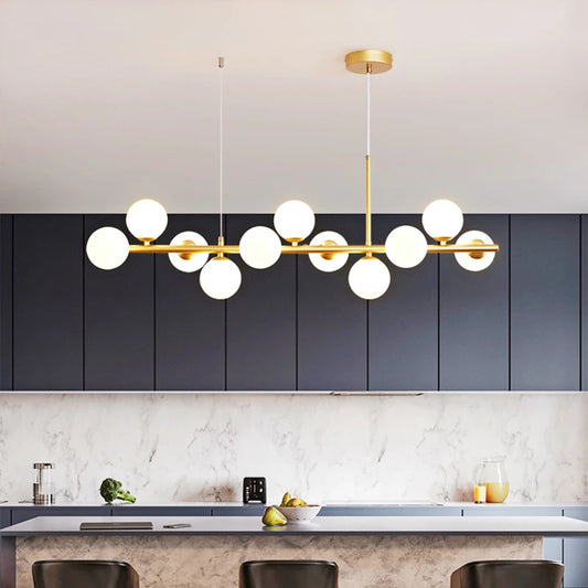 Nordic Modern Gold Glass Ball LED Pendant Light