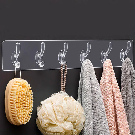 3/6 Hook Transparent Storage Rack