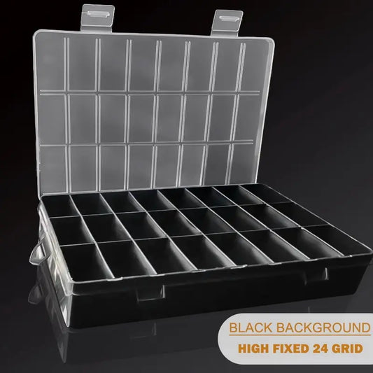 24-Grid Plastic Storage Box Organizer