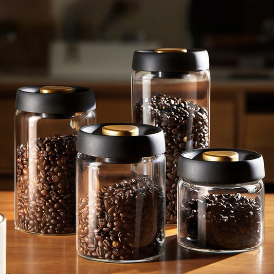 Vacuum Glass Coffee Storage Jar