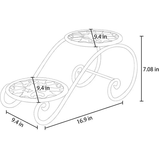 2-Tier White Indoor Plant Stand – Cute & Elegant Flower Display Rack
