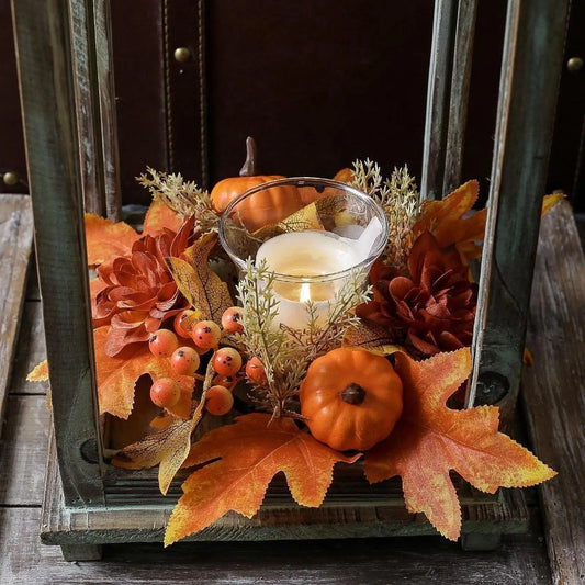 Artificial Candle Ring Wreath