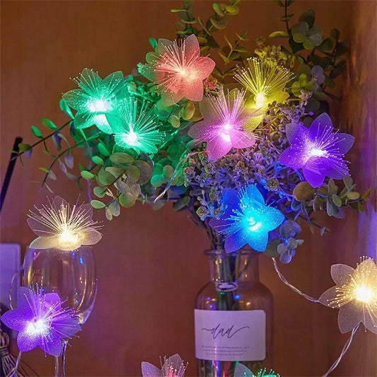 2–3M LED Fiber Optic Fairy Lights Christmas Garland