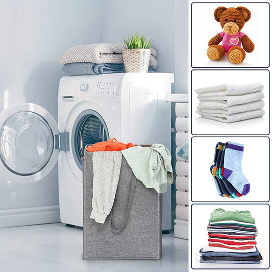 45L Slim Laundry Basket with Cover – Narrow & Portable Dirty Clothes Hamper