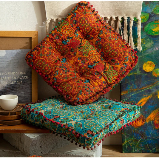 Bohemian Cotton Linen Floor Cushion