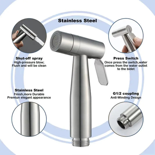 304 Stainless Steel Handheld Bidet Sprayer Set