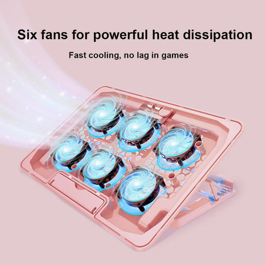 Six-Fan Laptop Cooling Pad