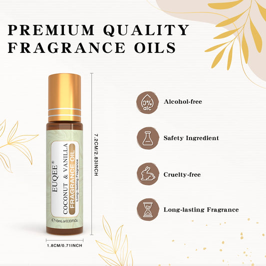 EUQEE 10ml Roll-On Fragrance Oil – Long-Lasting Perfume for Men & Women