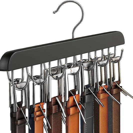 Wooden Belt & Tie Organizer Rack