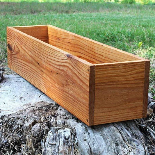 Antiseptic Wood Flower Box – Cedar Wooden Planter for Succulents & Outdoor Decor