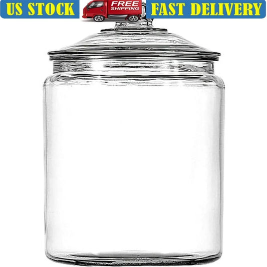 2 Gallon Wide Mouth Glass Food Storage Jar
