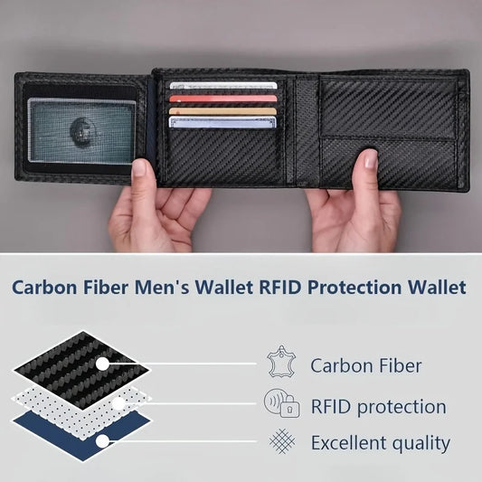 2025 Men’s RFID Carbon Fiber Wallet