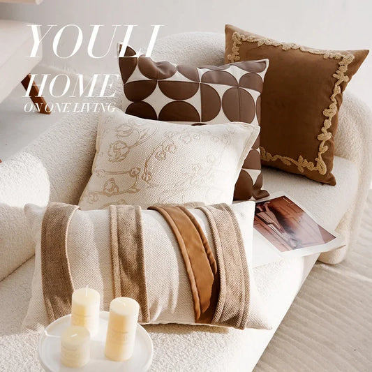 Light Luxury French Stamping Pillow Cover