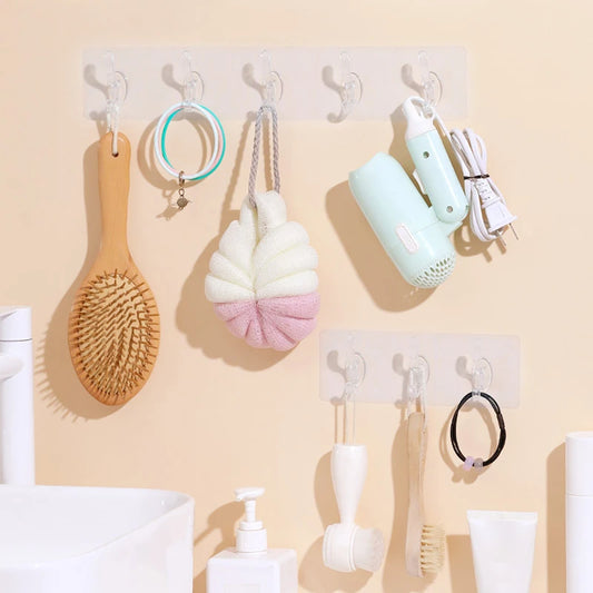 3/6 Hook Transparent Storage Rack