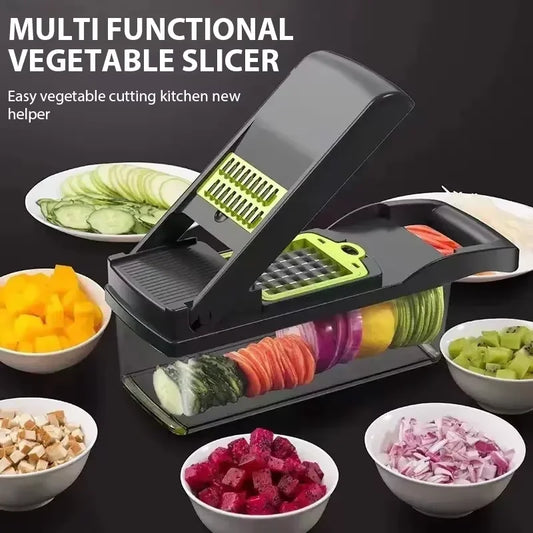 14/16-Piece Multi-Function Vegetable Chopper & Slicer Set