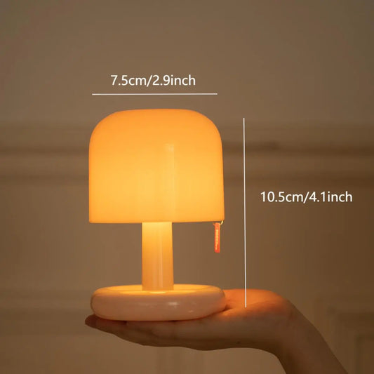 Mini Sunset Night Lamp – USB Rechargeable Mushroom LED Night Light for Desktop