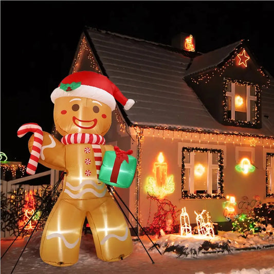 8FT Christmas Inflatable Gingerbread Man