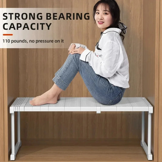 Adjustable Stackable Closet Shelf Organizer