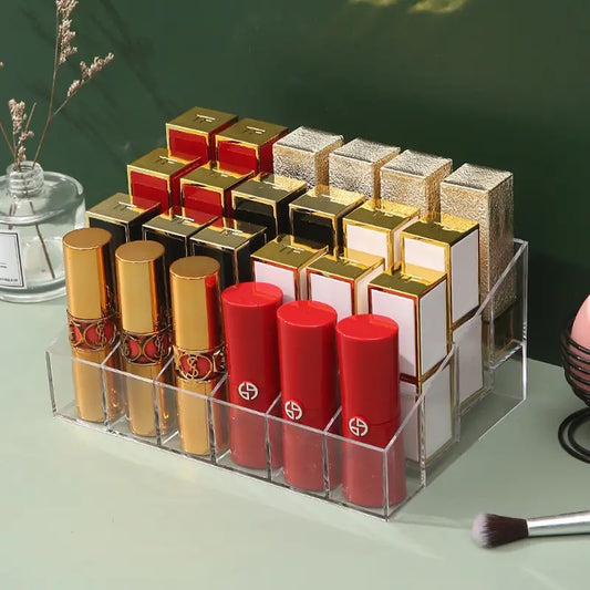 24-Grid Acrylic Lipstick & Cosmetics Organizer