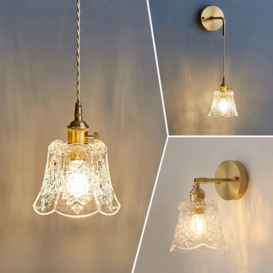 3-Style Nordic Flower Glass Pendant Lights