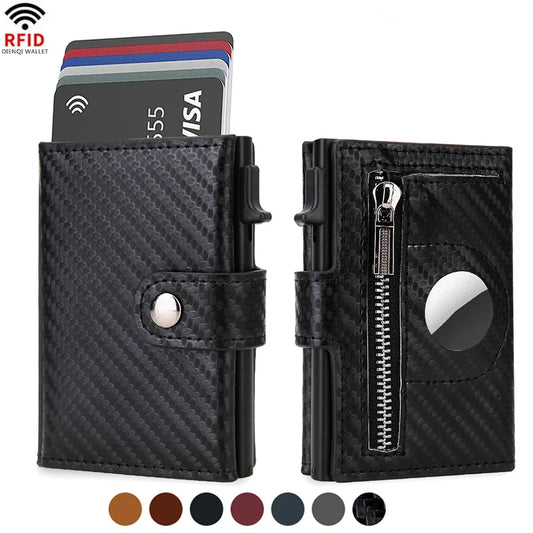 RFID Carbon Fiber Wallet with AirTag Slot