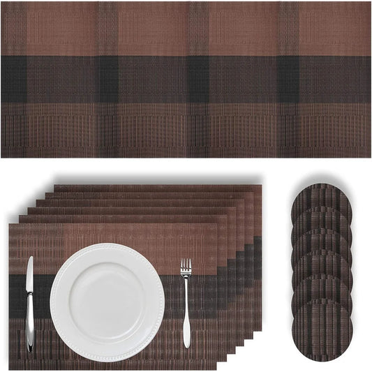 Woven Vinyl Placemats Set