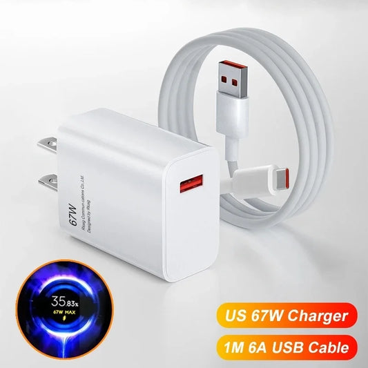 Xiaomi 67W Turbo Fast Charger with USB-C Cable