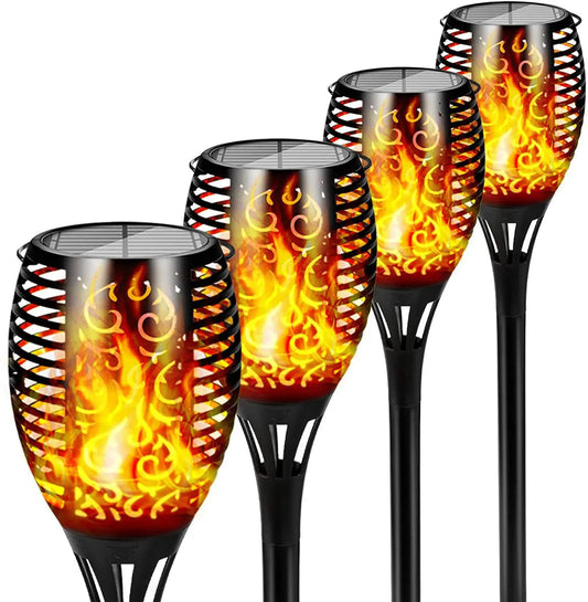 12LED Solar Flame Torch Light