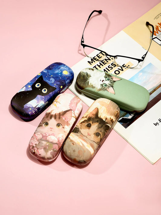 Cartoon Cat Glasses Case