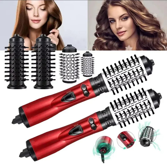 3-in-1 Rotating Hot Air Brush – Hair Dryer, Straightener & Styler with Negative Ions