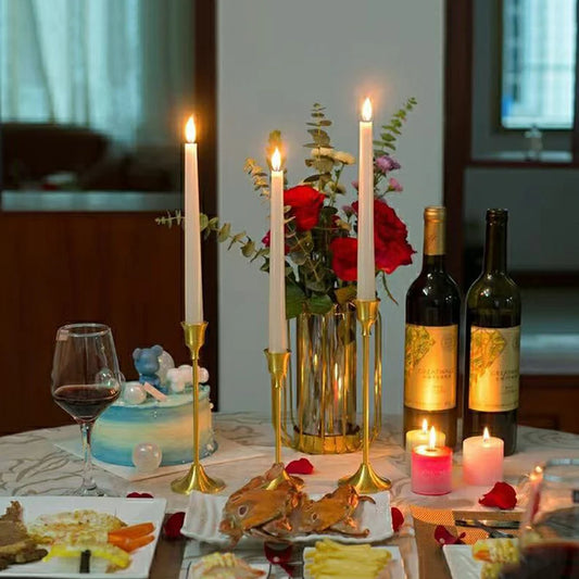 3-Piece Vintage Metal Candle Holders