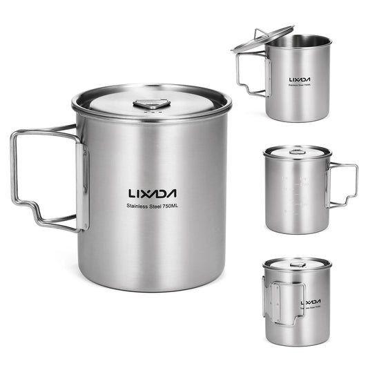 LIXADA Portable Stainless Steel Water Mug