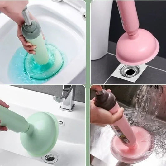 Silicone High-Pressure Toilet Plunger – Anti-Clog Drain Cleaner