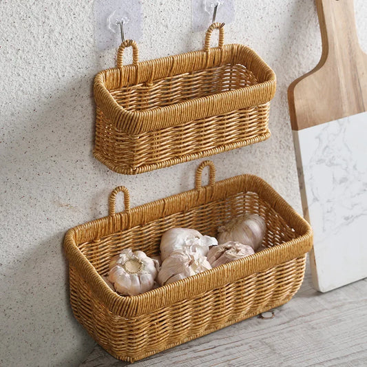 Wall Hanging Woven Storage Basket