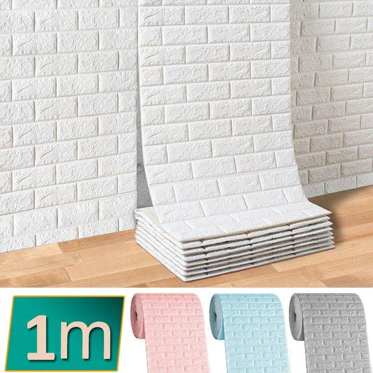 3D Self-Adhesive Brick Wallpaper