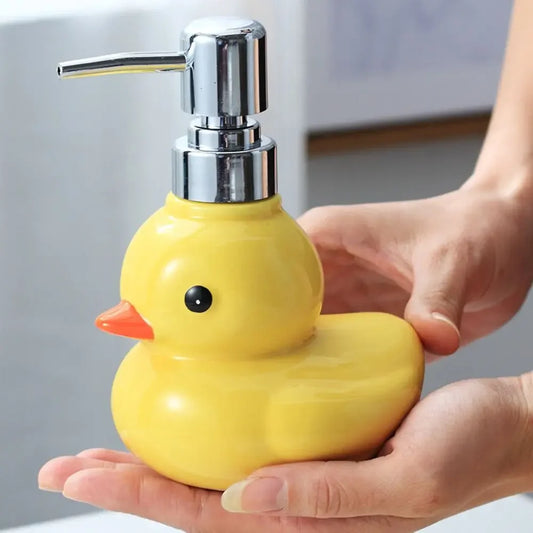 Yellow Duck Ceramic Soap Dispenser