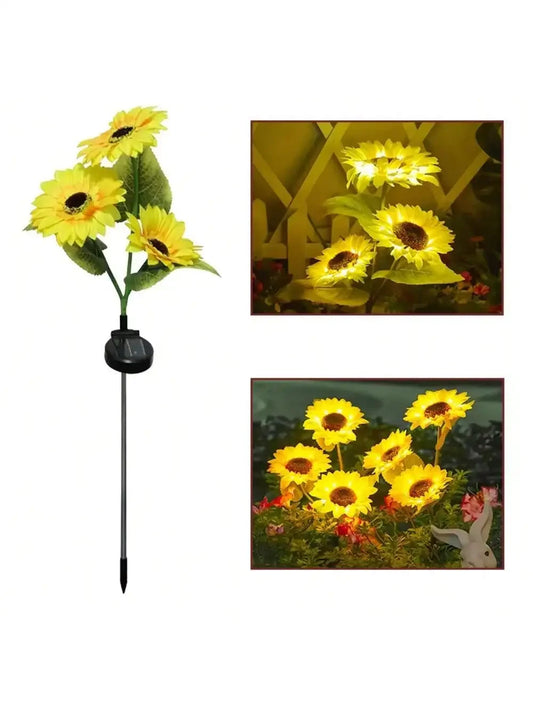 Solar Sunflower Garden LED Light
