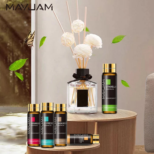 MAYJAM 10ml Essential Oil – Aromatherapy Diffuser & Humidifier Oil with Dropper