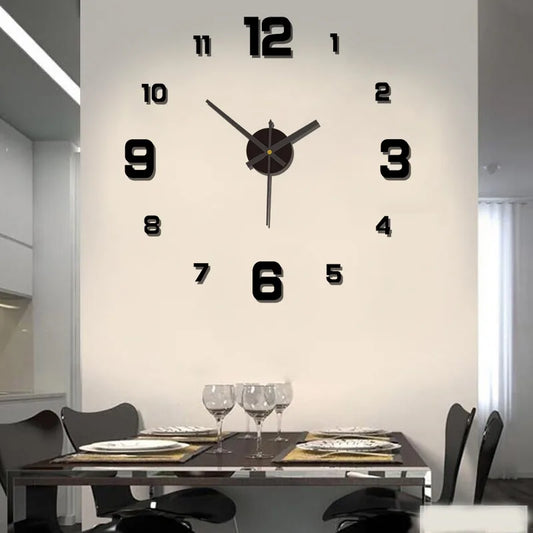 3D Acrylic Mirror Wall Clock