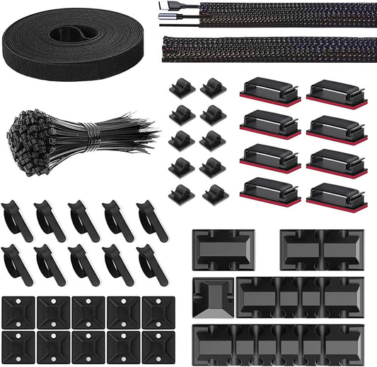 146PCS Silicone Cable Organizer Set