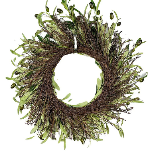 18" Olive Leaf Greenery Wreath