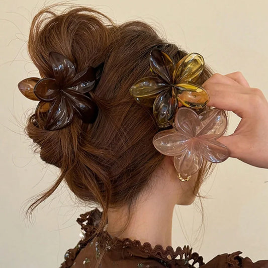 Women’s Large Laser Mermaid Flower Hair Clip