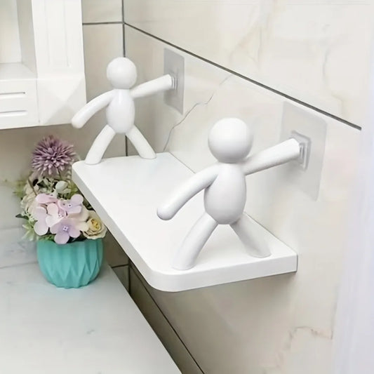 Cartoon Non-Punch Storage Rack – Small Bathroom