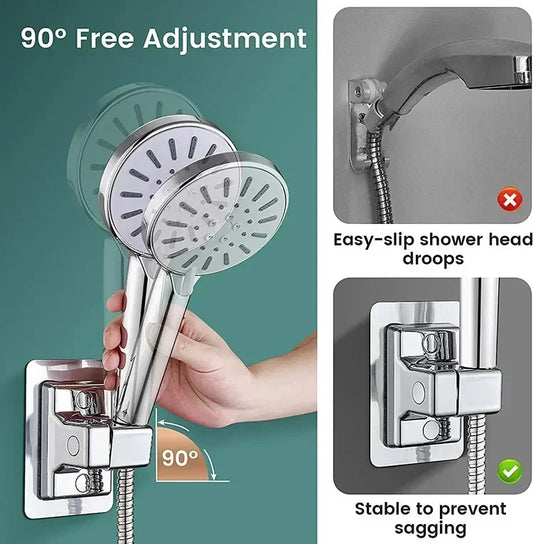 ABS Wall-Mounted Adjustable Shower Head Holder